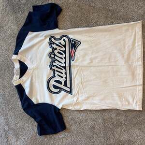 New England Patriots Women's Blue V-Neck Football Jersey